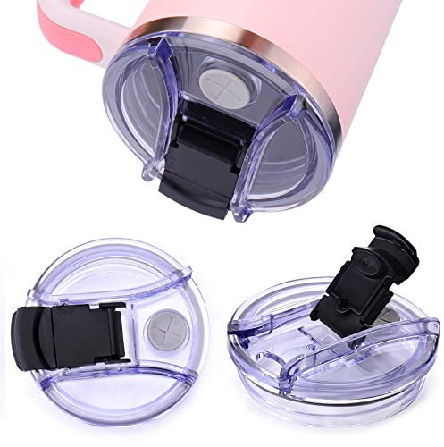 AIERSA 2 tapas de repuesto para Stanley Quencher Cup vaso de 40 onzas con asa, a prueba de derrames, a prueba de polvo