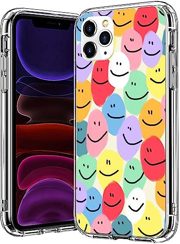 Hsdhacn Aesthetic Smiley Face Pattern Case Compatible with iPhone 13 Pro Max, TPU Shockproof Trendy Design Pattern iPhone 13 Pro Max case for Girls Women, Support Wireless Charging