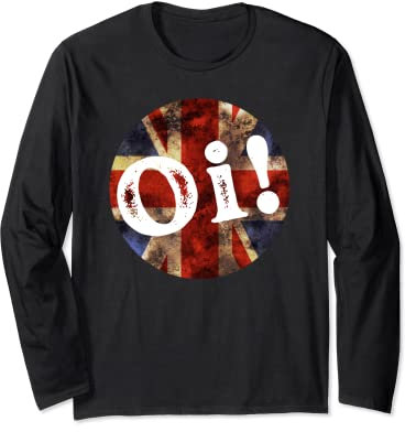 Punk Oi! Britische Flagge Union Jack Langarmshirt