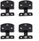 Scharnier aus Zinklegierung, Glastür-Scharnier-Set, Schrank-Clip, Türscharnier, Ersatzteile für 5–8 mm dickes Glas, schwarz, 4 Stück
