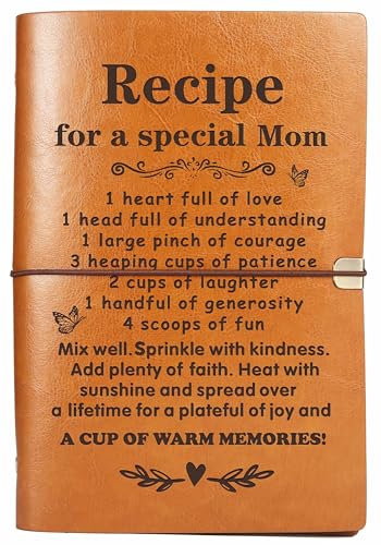 ZVMIS Recipe Gifts for Mom from Daughter Son-Birthday Mother's Day Christmas Gifts for Mother-Best Mom Ever Gifts-Removable Recipe Notebook-Blank Recipe Book-Binder Cookbook-Recipe for A Special Mom