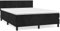Hommdiy Boxspringbett mit Matratze Schwarz 140x200 cm SamtVertikale Streifen