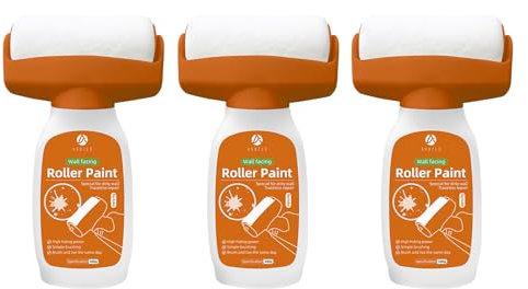 Imtrub 3 Stück Wandreparatur-RollbüRste mit Wandreparaturpaste Set, Wandreparatur Rollbürste, Schnelles Trocknen Wand Reparatur für Flecken, Risse, Graffiti, Kratzer Wandreparaturwerkzeug (3x500g)