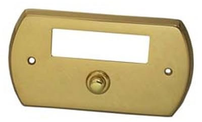 1PEZZO CAMPANELLO OVALE CON PULSANTE IN OTTONE