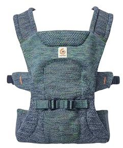 Ergobaby Aerloom Babytrage für Neugeborene bis zum Kleinkind, 3-Positionen Ergonomische Babybauchtrage Rückentrage Baby-Tragetasche aus Formaknit Material (Tourmaline)