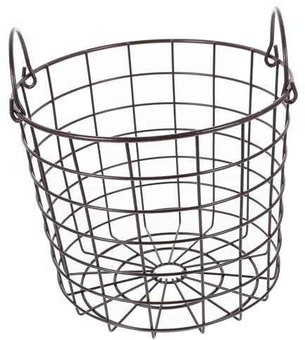 Milisten Sturdy Metal Laundry Hamper Handle Easy to Move Mesh Storage Baskets for Household Ironing Clothes