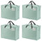 VENO 4 Stück Aufbewahrungstasche und geeignet für Umzug, Aufbewahrungsboxen, Kleideraufbewahrung, Unterbett Aufbewahrungsbox, Reisetasche (S Hellgrün,4er-Set)