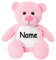 Elefantasie Kleines Stofftier PERSONALISIERT Teddybär mit Name Bedruckt Kuscheltier Plüschtier 25cm Bär pink