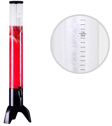 Distributeur d'eau, Distributeur Tour bière avec Robinet, Distributeur Boissons avec Noyau Glace, Transparent