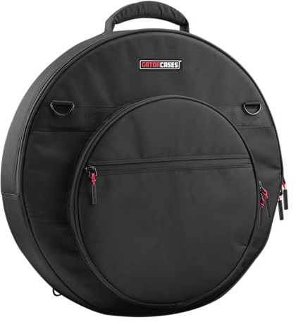 Gator Icon-Serie Premium Beckentasche für 22 und 16 Becken, wetterfest | Für 5 Becken bis 22 + 3 Becken bis 16, Gepolstertes Nylon mit Heavy Duty Reißverschluss schwarz (GP-ICON-CYM22)