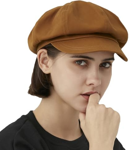 Gajaous Klassische Newsboy Hüte, Zwei Größen Newsboy Flat Cap für Männer und Frauen, Modische Baker Boy Mütze Beret Cap