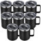 Xaztr 8 Pack Stainless Steel Insulated Coffee Mug,12oz Double Wall Vacuum Travel Coffee Cup with Lid, Reusable Metal Tumbler Bulk with Handle, Camping Mugs Keep Hot