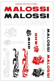 MALOSSI 3314153 Cartella di Mini Adesivi Colorati 11,5x16,8 cm Resistente all'Acqua