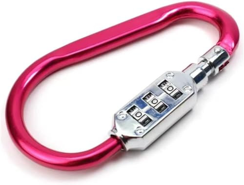 ﻿Lock For Outdoor Hiking Combination Lock Travel Luggage Coded Lock,Code Padlock,Combination Lock Outdoor Hiking Bag Luggage Carabiner Lock 3Dial Password Padlock Tool Portable Luggage Zinc Alloy Lock