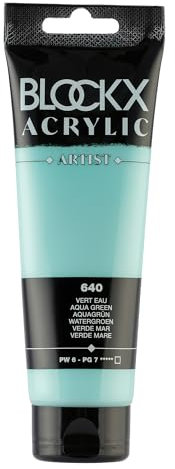 Blockx 60640BXC Acrylique Fine Opaque et Satinée - Vert eau PW 6/PG 7 - 120ml
