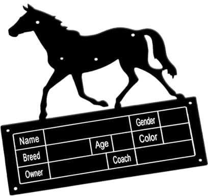 Milageto Namensschild für, Namensschild für Pferde, Dekoration für, strapazierfähig, für und Zaun, Metallschild für Pferde,