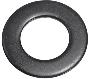 sourcing map M30 Stainless Steel Flat Washers, 30mm ID x 56mm OD x 4mm Thick Black Zinc Plated Metal Washers for Screws and Bolts