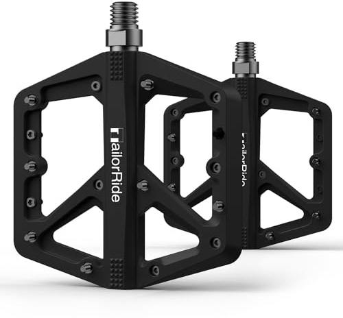 TailorRide MTB Pedale – rutschfeste Fahrradpedale aus Nylon-Composite, 3-Lager & 16 Pins, Breite Plattform für Mountainbike, BMX & E-Bike (9/16 Zoll)