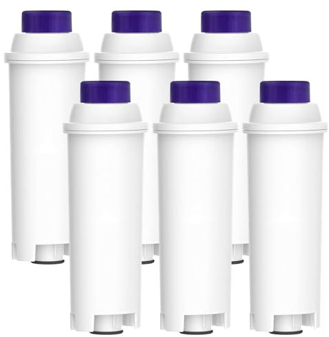 ZaKaBox Coffee Filter, Replacement for DeLonghi Water Filter DLSC002, ECAM, Eletta, Dinamica, Magnifica, ETAM Autentica and Different Model of Esam, Pack of 6