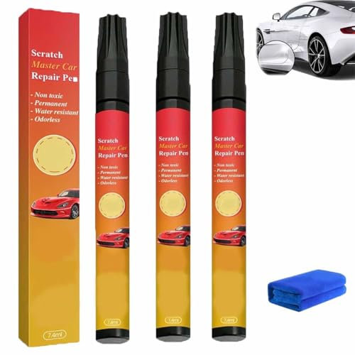 Auto Paint Scratch Remover,Pen for Car Scratches,Quick & Easy Car Scratch Remover,Touch Up Paint Pen with Lightweight Resin,Weatherproof Touch Up,Easy to Use Water Resistant (3Pcs)