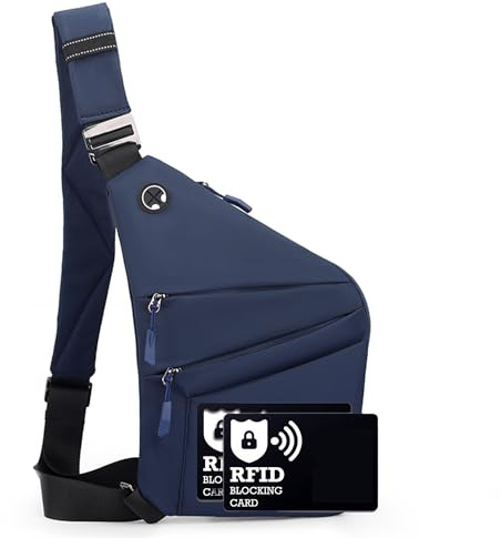 ibalulu Anti Diebstahl Tasche Sling Crossbody Bag, Wasserdichte Brust & Schulter