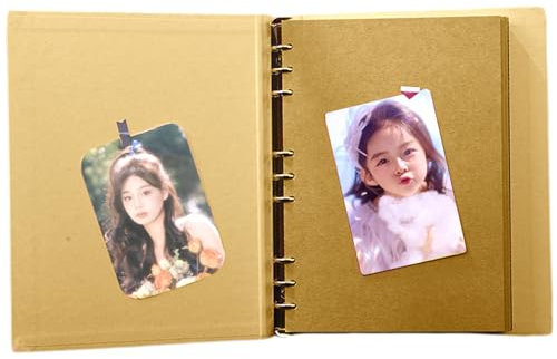 B5 Binder, 8.2x10.6 Kraftpapier Hardcover Round Ring Binder Protector Blank kleine Dateiabdeckung für Notebook -Tagebuchjournal, Schulbüro