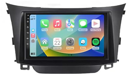 YIANKWY Android 13 Autoradio Radio 9 Zoll Navigationssystem Für Hyundai I30 2011-2017 DAB+Digitalradio Car Stereo Video Receiver GPS-Navigation Bluetooth Hotspot WiFi 4G Analog TV SWC
