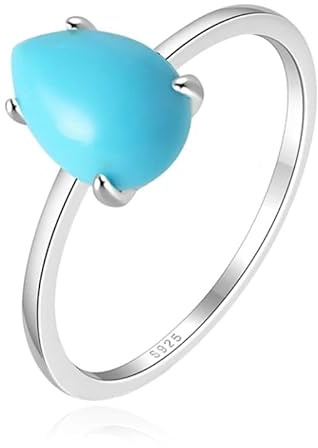 Elenza 925 Silber Ring mit Türkis Tropfenform Stein-16mm