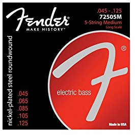 FENDER 250 plaquées nickel Super Bass 45–125 5 string45–125