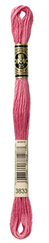 DMC 6-Strand Embroidery Cotton Floss, Light Raspberry