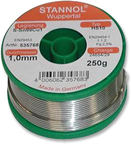 Advanced STANNOL - 535768 - SOLDER WIRE, LEAD FREE, 1.0MM, 250G - 1 Reel --