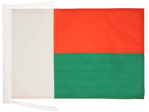 AZ FLAG - Drapeau Madagascar - 45x30 cm - Pavillon Malgache 100% Polyester Avec Deux Cordelettes - 20g