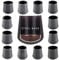 Multipurpose Feet. Rubber Ferrules with Hard-Wearing Steel Insert, Range of Sizes, Made in Germany (Black, 13mm - See Second Image Before Ordering This Size, Pack of 4)