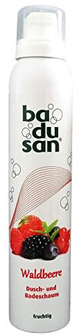 Badusan Duschschaum Waldbeere 200 ml, Badeschaum, Duschgel, Duschbad, pH-hautneutral