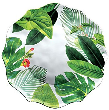 Emporio Zani Touch Mel York Piatti Piano Decoro Floreale Set 2 pz. 100% Melamina