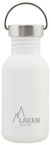 LAKEN Bot. ac. inox Basic 500ml S/S tapón - Blanco