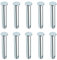 MroMax Perni a foro singolo, 8 mm x 45 mm in acciaio inossidabile 304 a testa piatta con foro perno di posizione per installazione di mobili, per uso domestico fai da te argento 10 pezzi
