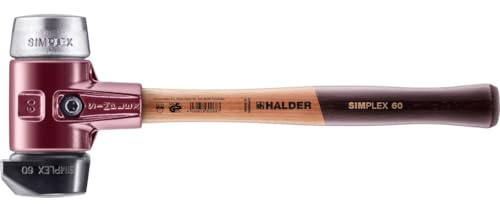 SIMPLEX-Schonhammer, Gummikomposition, mit Standfuß/Weichmetall; mit Tempergussgehäuse und hochwertigem Holzstiel | D=60 mm | 3029.260