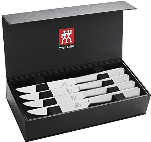 ZWILLING Porterhouse Steakmesser-Set aus Edelstahl, mit schwarzer Präsentationsbox, 8-teilig
