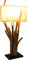 GURU SHOP Tischleuchte/Tischlampe, in Bali Handgemachtes Unikat aus Naturmaterial, Treibholz, Baumwolle - Modell Makarena, 75x35x15 cm