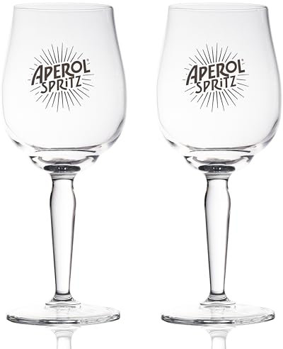 BestPlug 2 Stück Originale Aperol Spritz Gläser 1919 Cocktailglas Cocktailgläser Set - transparent