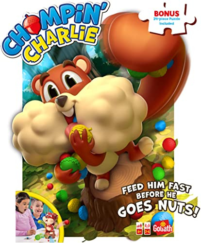Goliath Games 919583.004 Chompin' Charlie avec Puzzle de 24 pièces pour Enfants | à partir de 4 Ans | pour 2 à 4 Joueurs | Multicolore