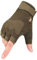 GRTE Taktische Handschuhe, halber Finger, für Männer und Frauen, fingerlos, rutschfest, für Outdoor-Sport, Radfahren, Motorrad, Wandern, Klettern, Camping, Jagd, Laufen, Armeegrün, XL