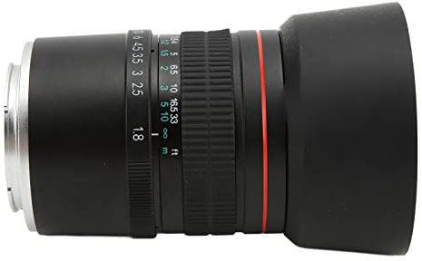 Bewinner 85 Mm F1,8 Objektiv, Kameraobjektiv mit Großer Blende, Mittleres Teleobjektiv, Manueller Fokus, Vollformat, E Mount Objektiv für A6400 Kamera