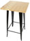 HUOLE Bartisch Stehtisch Bistrotisch Nussbaum Holzoptik,Stehtisch, Bartisch, hoher Esstisch, Rednerpult mit stabilem Stahlgestell, einfache Montage(60 * 60 * 110 cm (Naturholz))