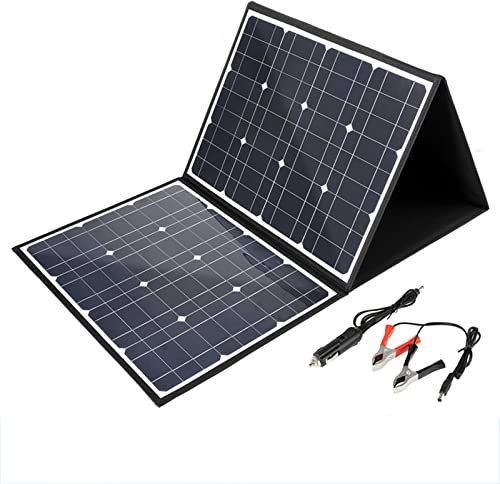 QAZNHODDS Panel Solar Plegable 400W 18V Panel Solar Portátil + Cargador Solar Controlador Placas Solares para Casas, Caravanas, Yates o Barcos,with 10a Controller