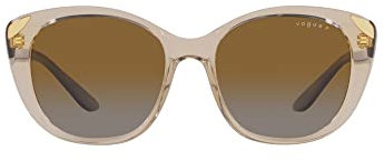 Vogue Eyewear Damen Vo5457s Sonnenbrille, Transparent Caramel/Brown Gradient Polarized, 53mm, Transparentes Karamell/Braun, Farbverlauf, polarisiert, 53 mm