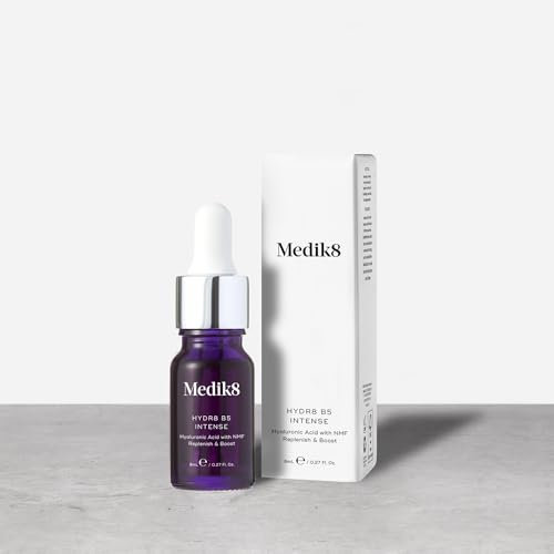 Medik8 Hydr8 B5 Intense Travel Size - Supercharged Multi-Weight Hyaluronic Acid Serum - Replenishes, Smooths & Plumps Skin - Ideal For Normal to Dry Skin Types - 8ml