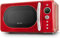 Vintage-Mikrowelle, 20 l, digital, 60 min Timer, 6 Leistungsstufen und 8 voreingestellte Programme, Rot