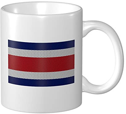 YINGD Kaffeetassen Flagge von Costa Rica Persönlichkeit Tasse Weiß Keramik Tasse Teebecher für Zuhause Büro Reisebecher
